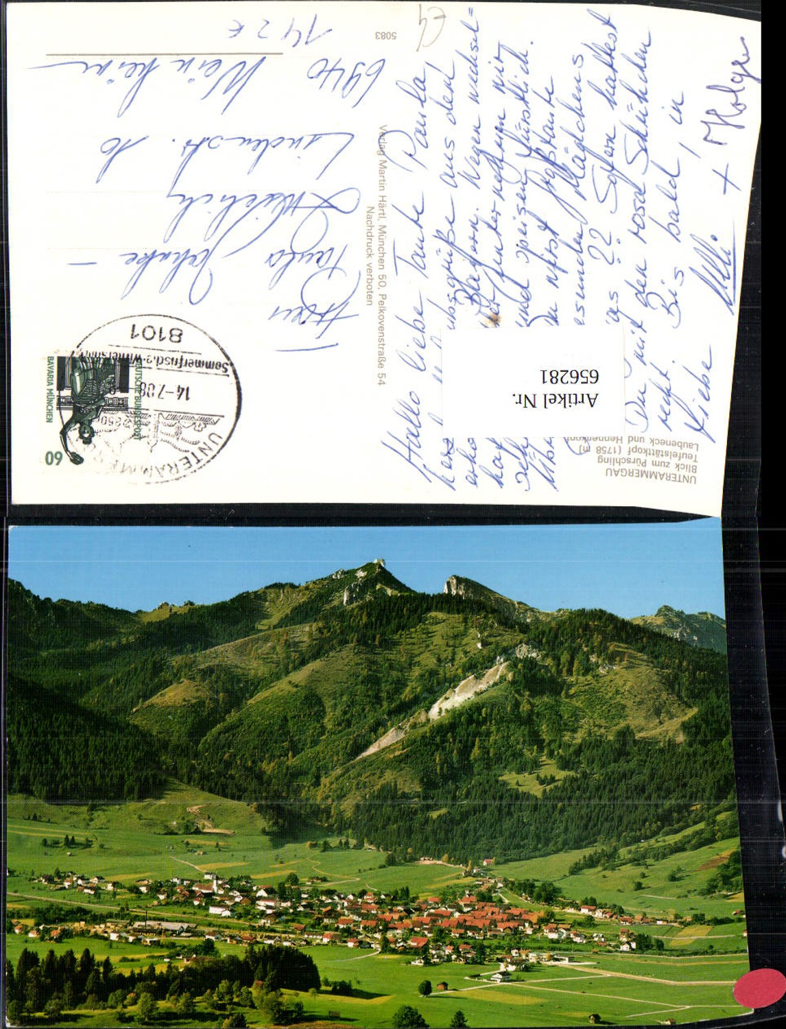 656281,Unterammergau Blick zum Pürschling Teufelstättkopf Laubeneck Hennenkopf