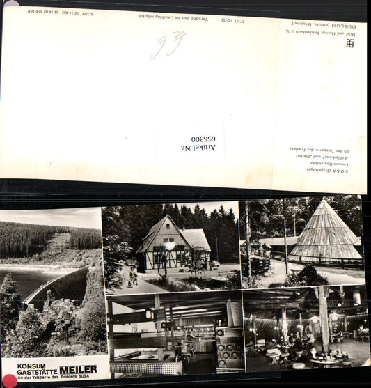 656300,Mehrbild Ak Langformat Eibenstock Sosa Erzgebirge Talsperre d. Friedens Köhlerhütte Meiler