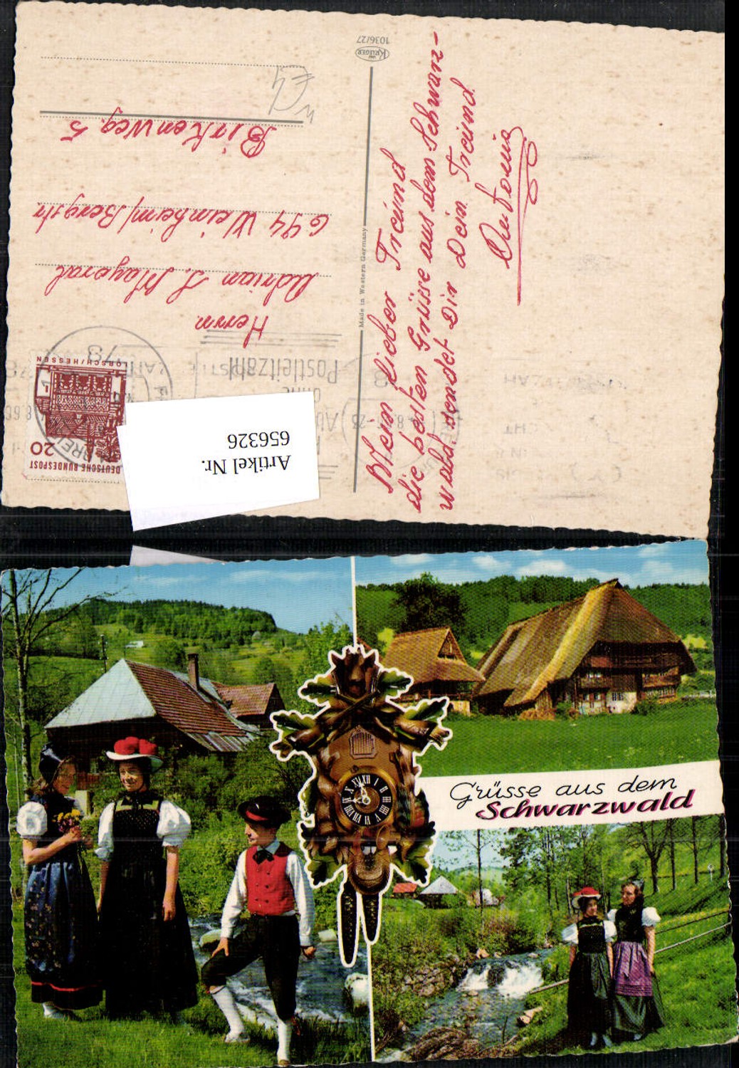 656326,Mehrbild Ak Schwarzwald Freiburg im Breisgau Umgeb. Schwarzwaldhaus Tracht