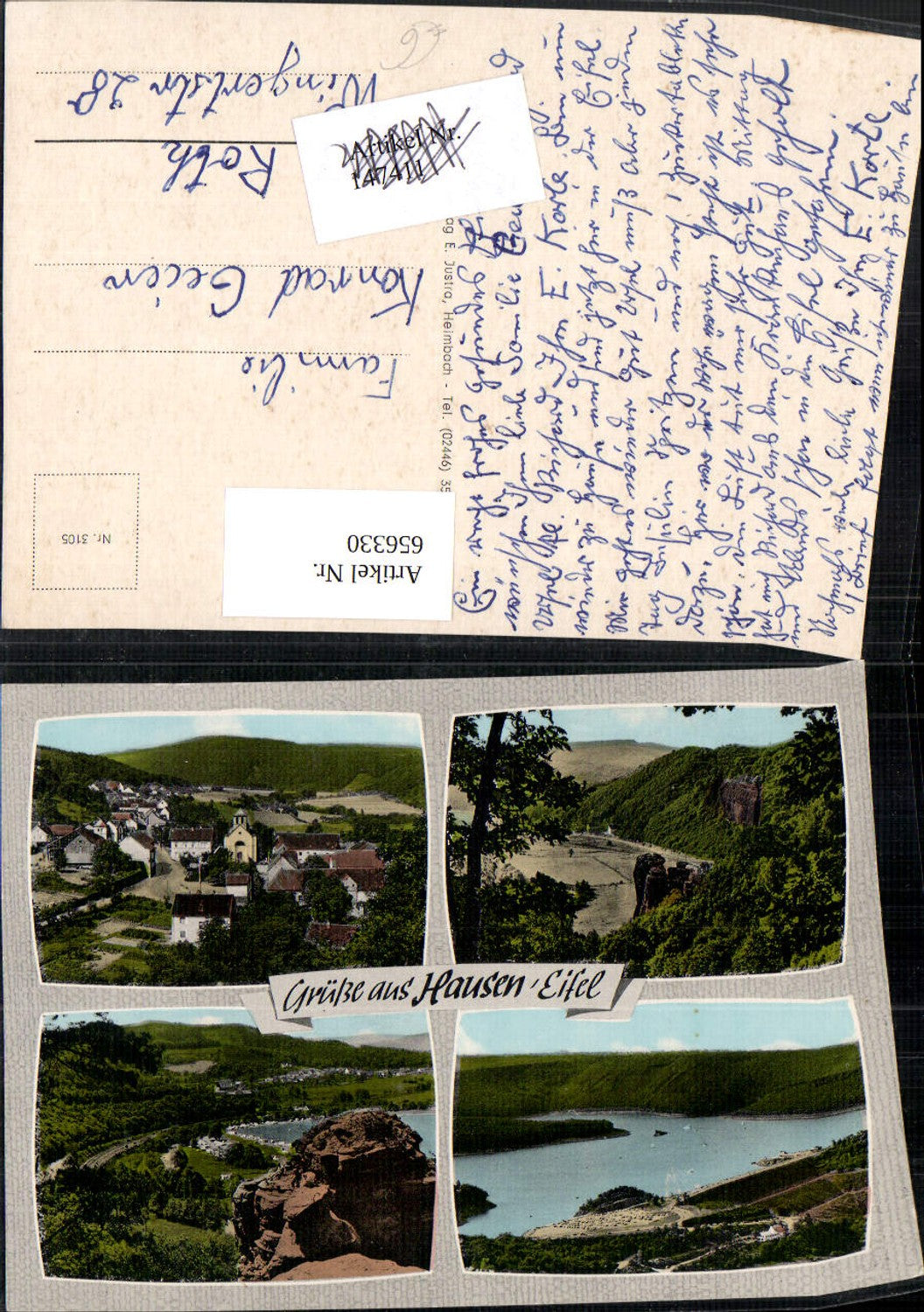 656330,Mehrbild Ak Hausen Heimbach Eifel