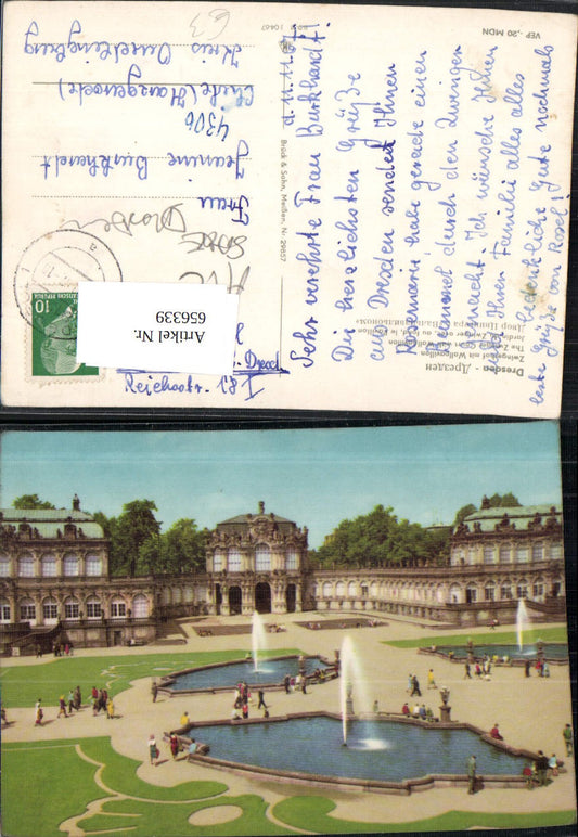 656339,Dresden Zwingerhof mit Wallpavillon