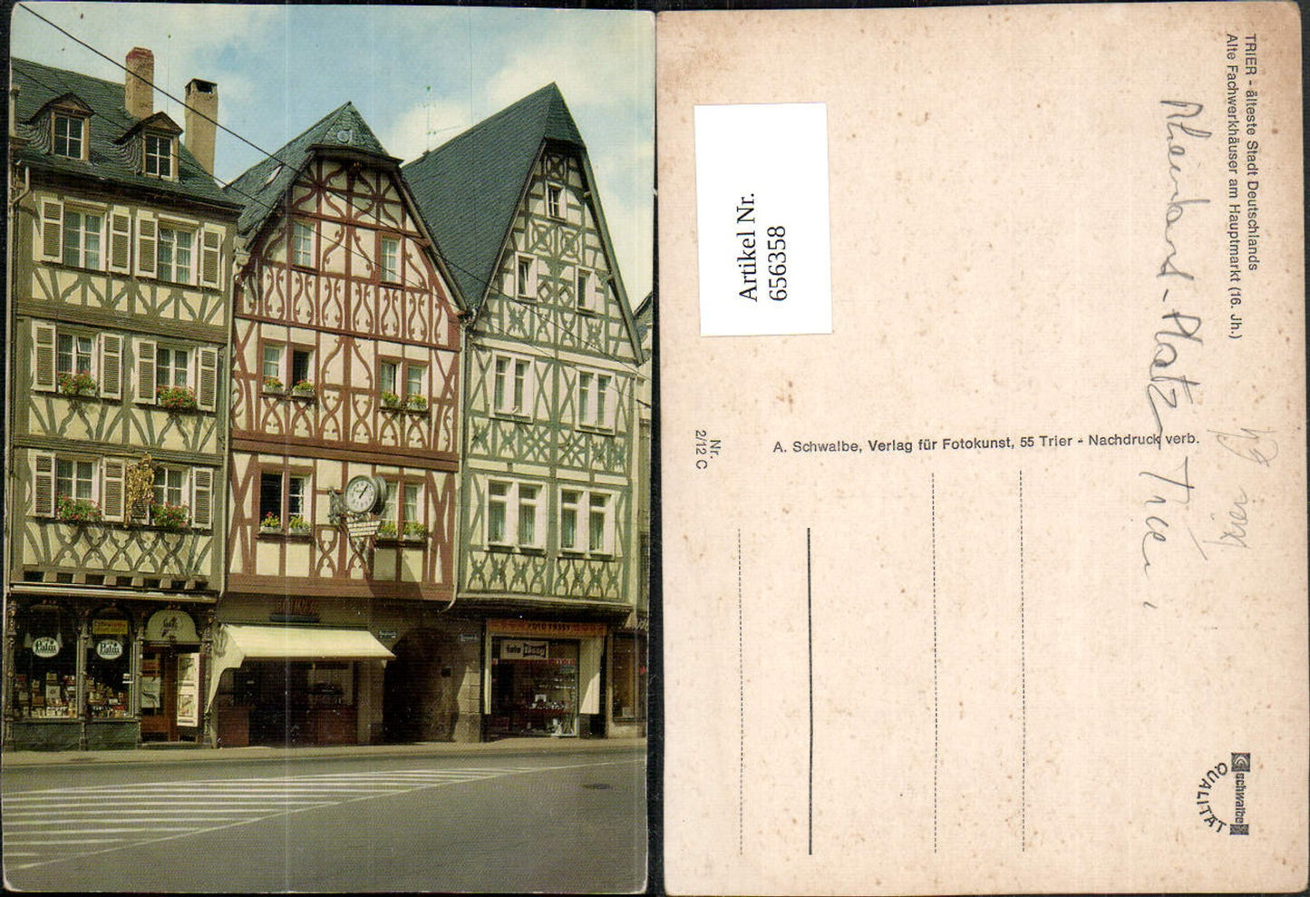 656358,Trier Alte Fachwerkhäuser a. Hauptmarkt