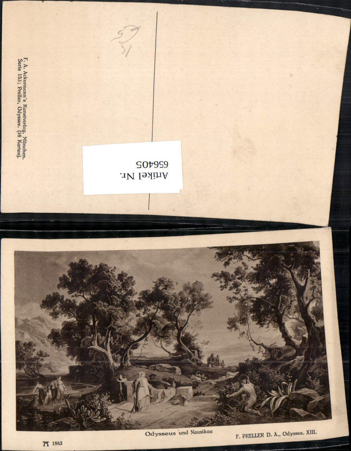 656405,Künstler Ak F. Preller d. Ältere Odysseus u. Nausikaa