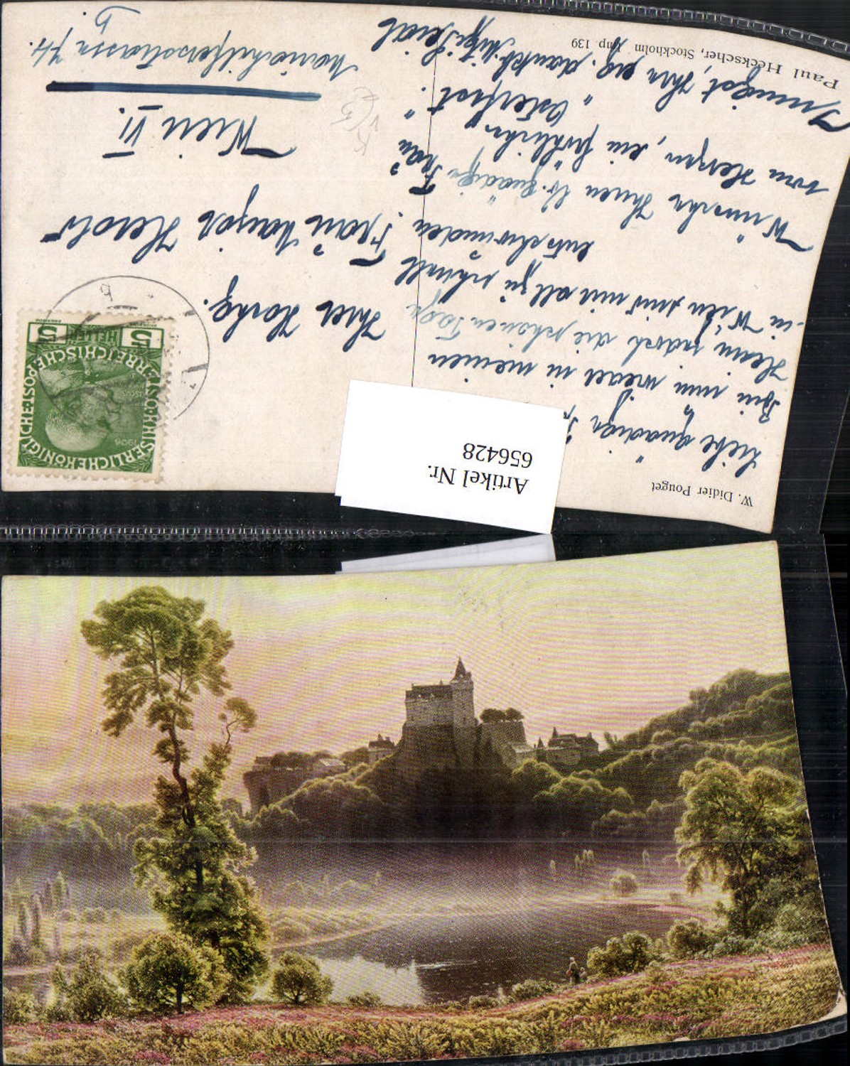 656428,Künstler Ak W. Didier Pouget Burg Schloss Landschaft pub Paul Heckscher 139