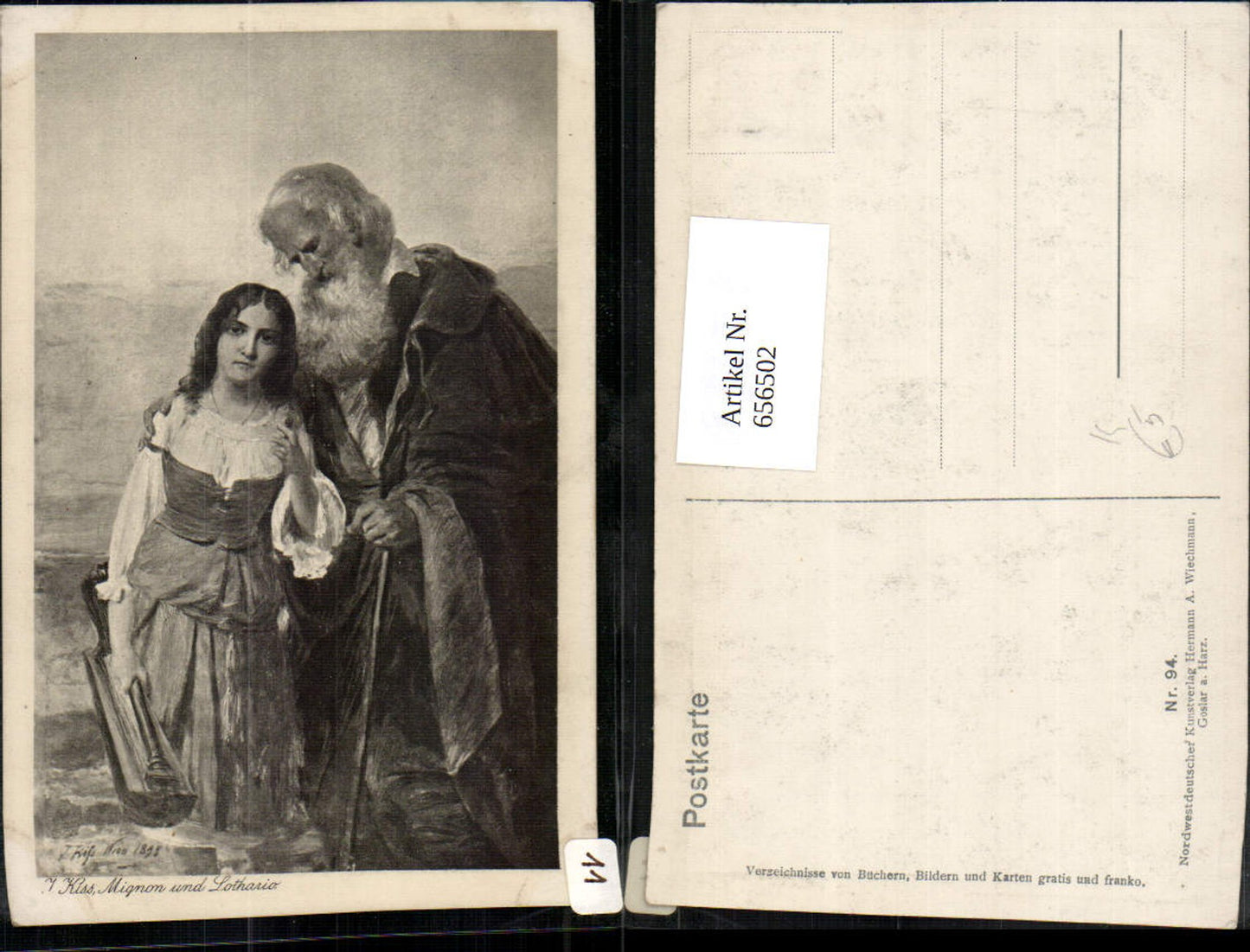 656502,Künstler Ak J. Kiss Mignon und Lothario
