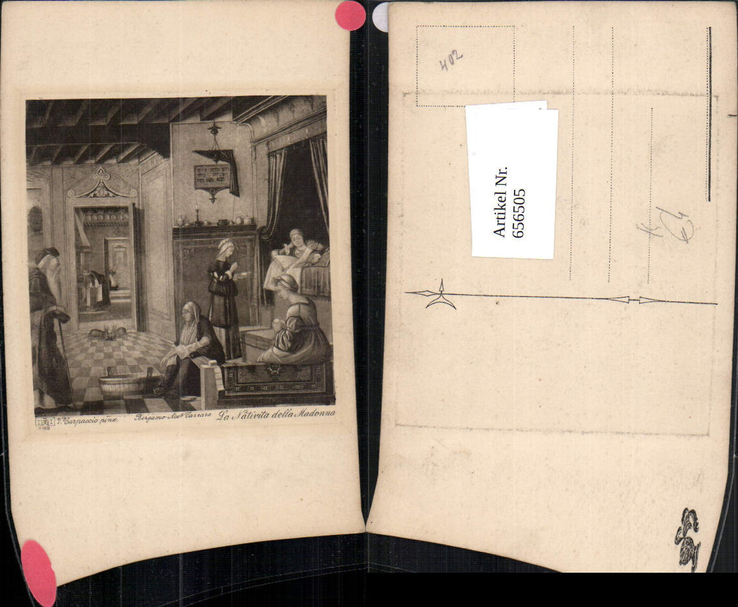 656505,Künstler Ak  V. Carpaccio La Nativita della Madonna