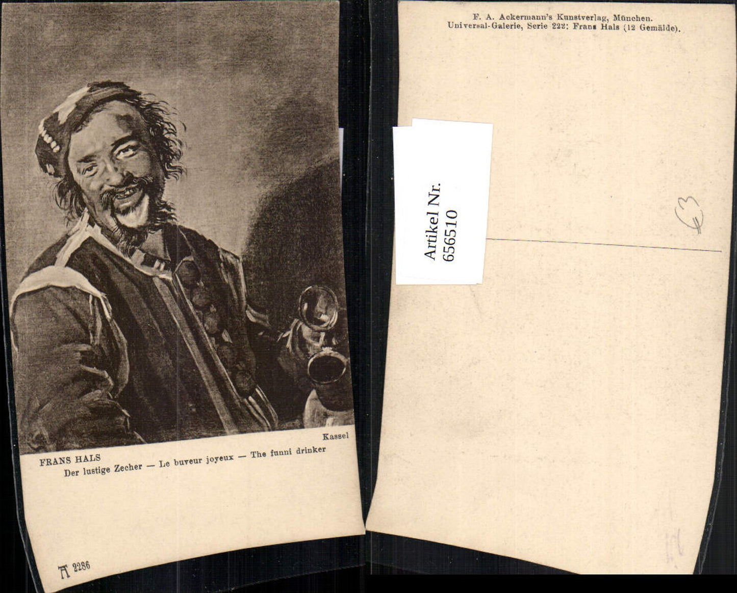 656510,Künstler Ak Frans Hals Der lustige Zecher Bierkrug Bier Trinker