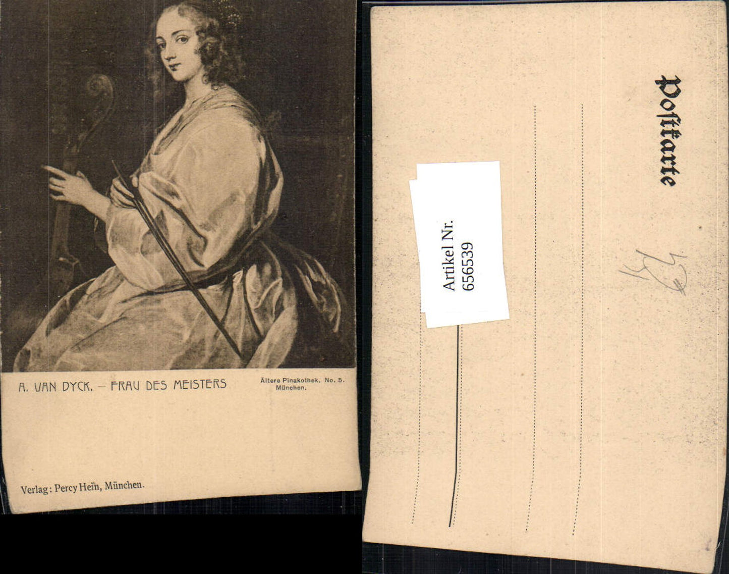 656539,Künstler Ak A. van Dyck Frau des Meisters Portrait