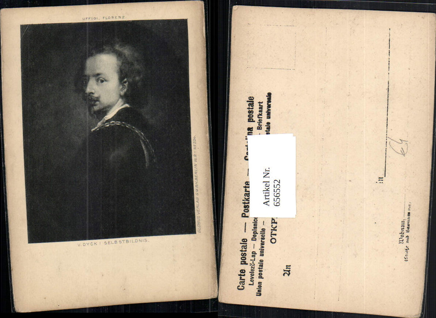 656552,Künstler Ak Van Dyck Selbstbildnis Portrait