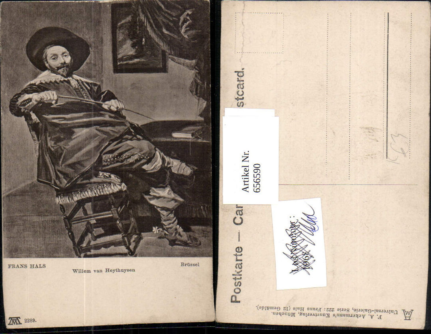 656590,Künstler Ak Frans Hals Willem van Heythuysen Mann Portrait