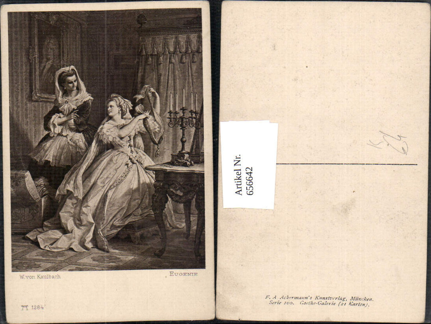 656642,Künstler Ak W. von Kaulbach Eugenie Frauen