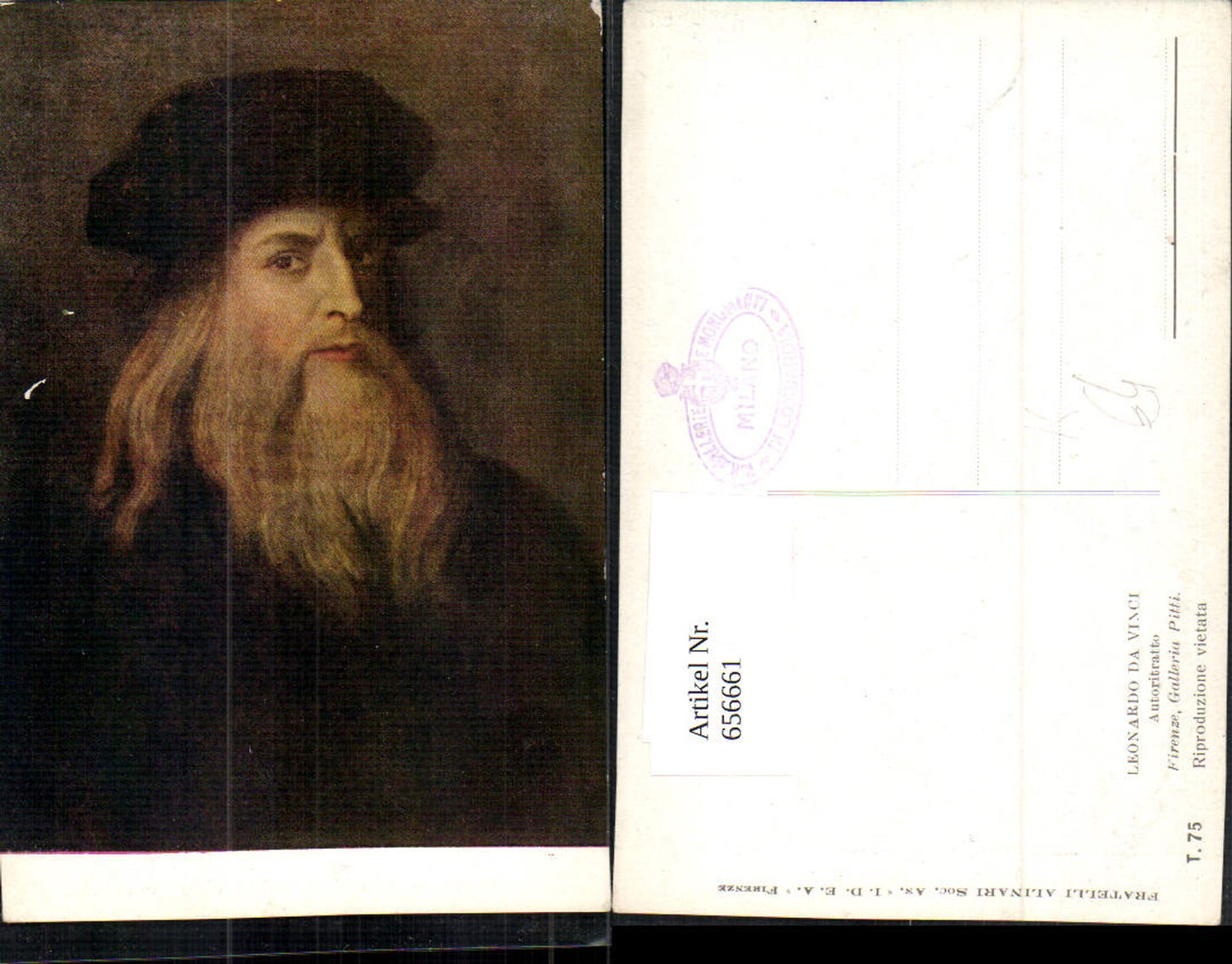656661,Künstler Ak Leonardo da Vinci Autoritratto Mann Portrait