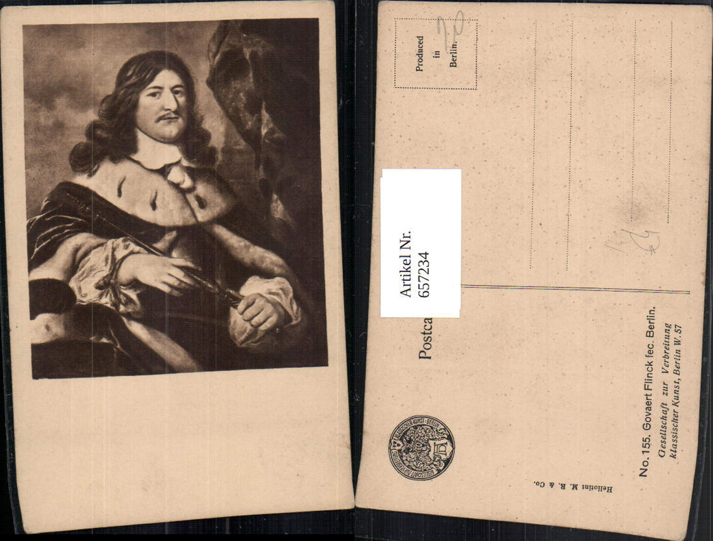 657234,Künstler Ak Govaert Flinck fec. Berlin Mann Portrait