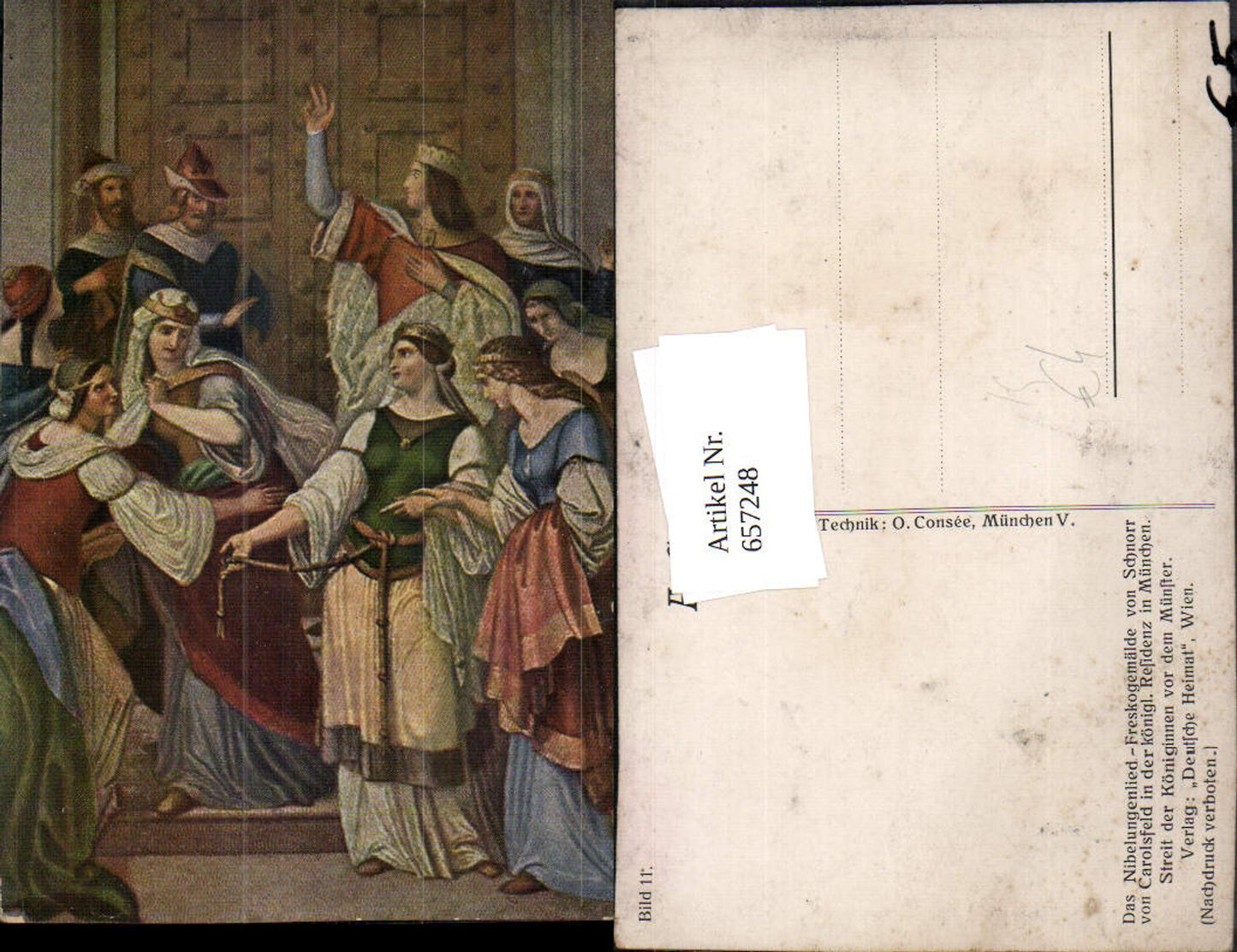 657248,Künstler Ak Schnorr v. Carolsfeld Nibelungenlied Streit d. Königinnen