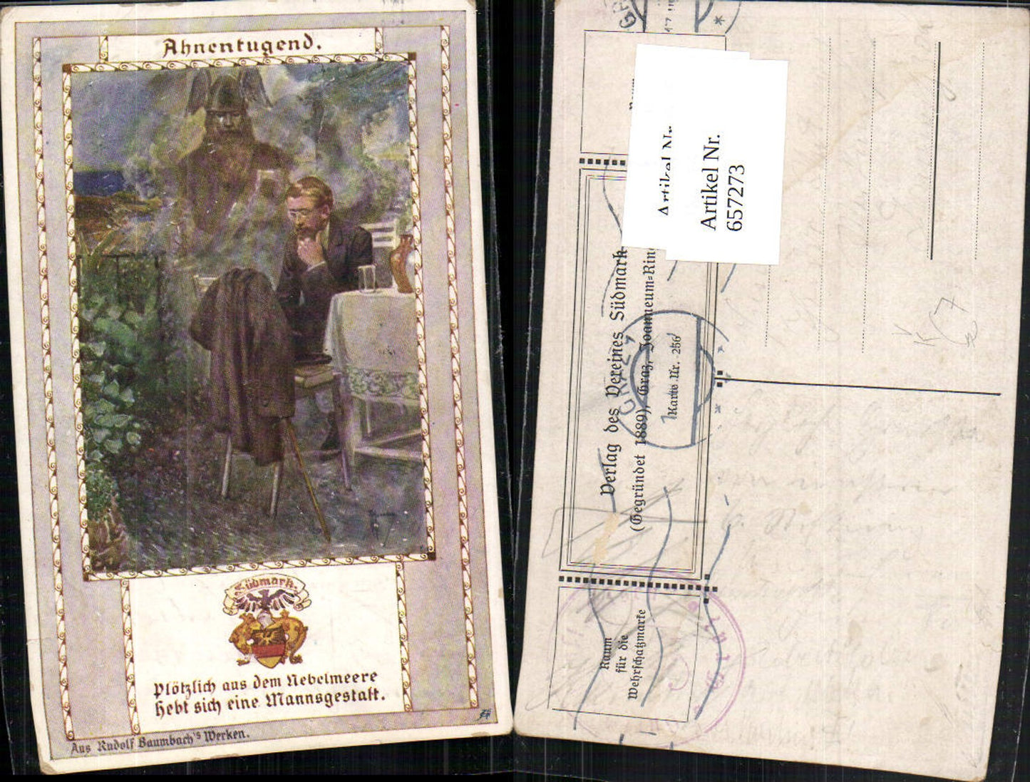 657273,Künstler AK F. Kuderna Wikinger Ahnentugend pub Verein Südmark 236