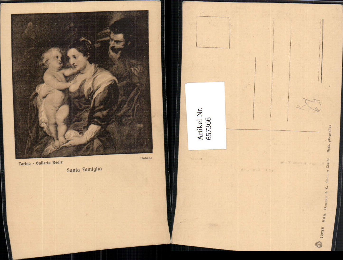 657366,Künstler AK Rubens Santa Famiglia Heilige Familie Religion