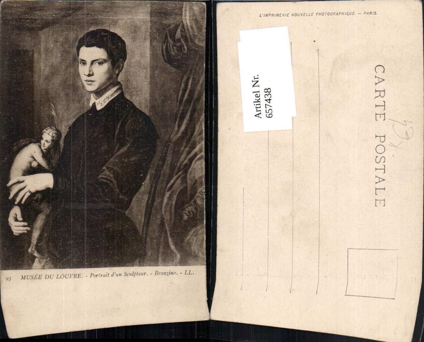 657438,Künstler AK Bronzino Portrait d un Sculpteur