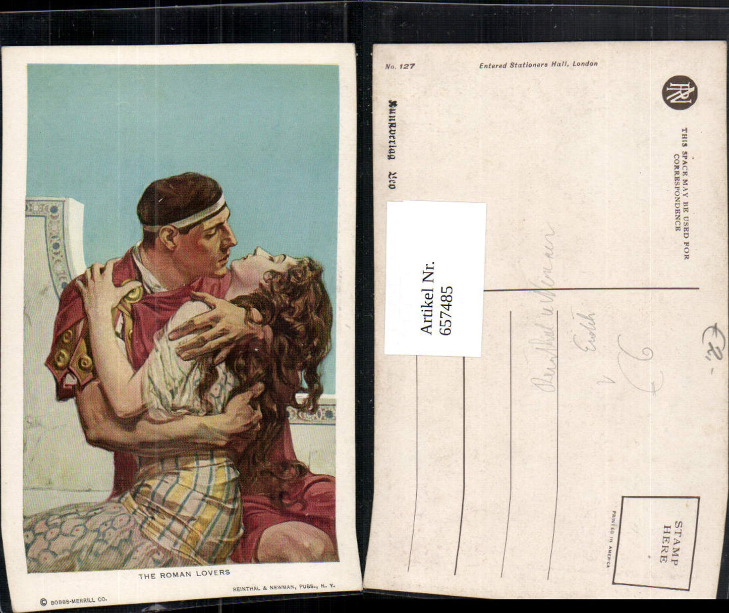 657485,Künstler AK The Roman Lovers Liebe Erotik pub Reintal Newman 127