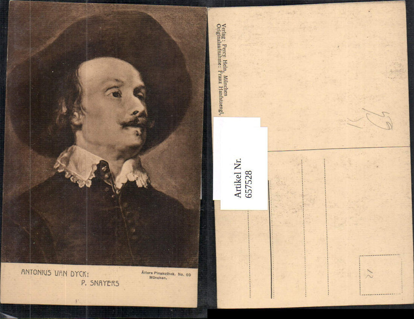 657528,Künstler AK Antonius Van Dyck P. Snayers Mann Bildnis