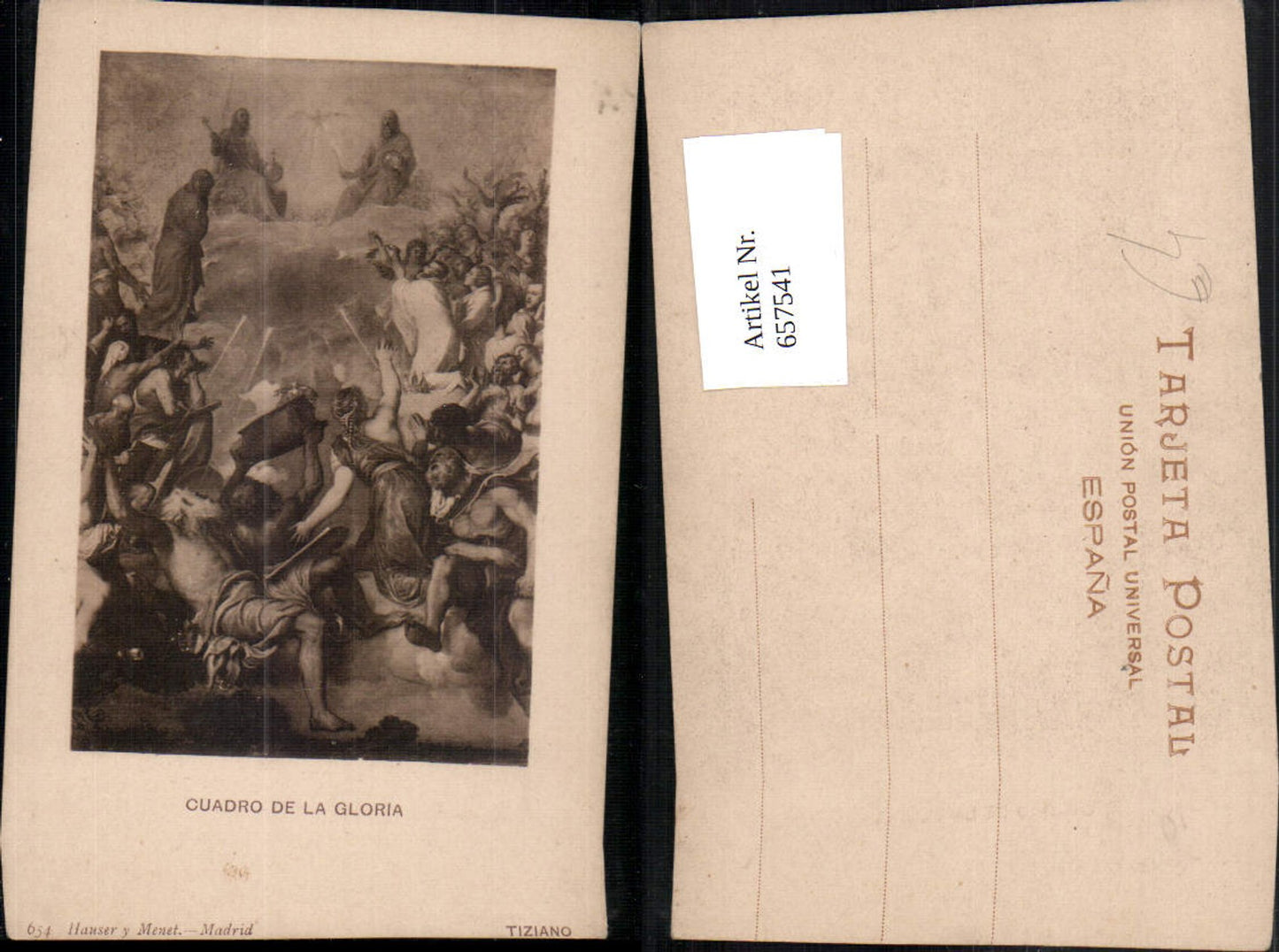 657541,Künstler AK Tiziano Cuadro de la Gloria