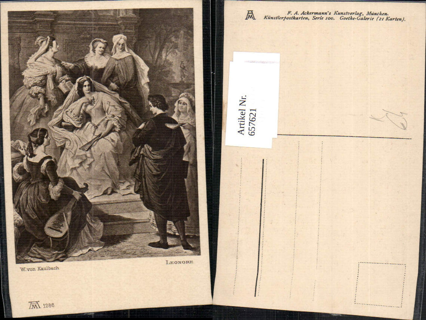 657621, Artist AK W. von Kaulbach Leonore