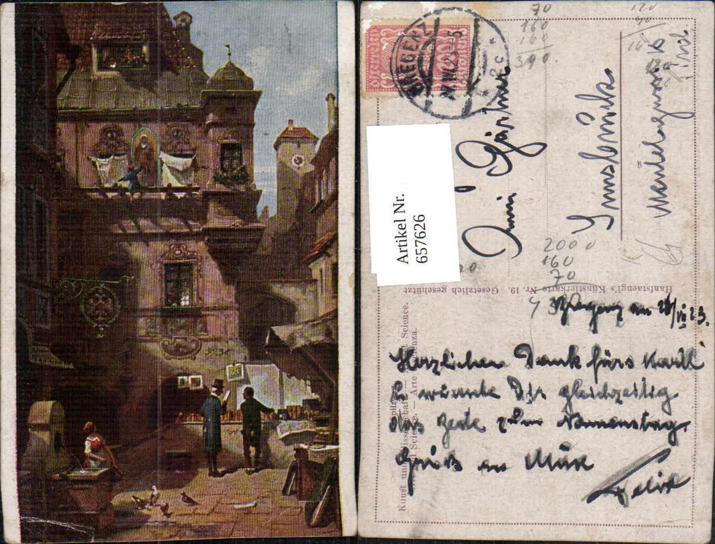 657626,Künstler AK K. Spitzweg Kunst u. Wissenschaft