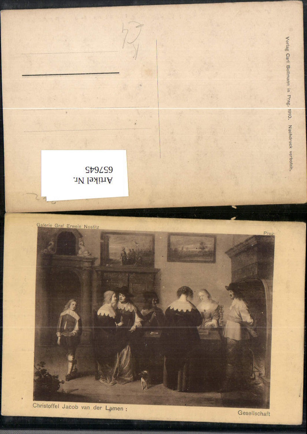 657645,Künstler AK Christoffel Jacob van der Lamen Gesellschaft
