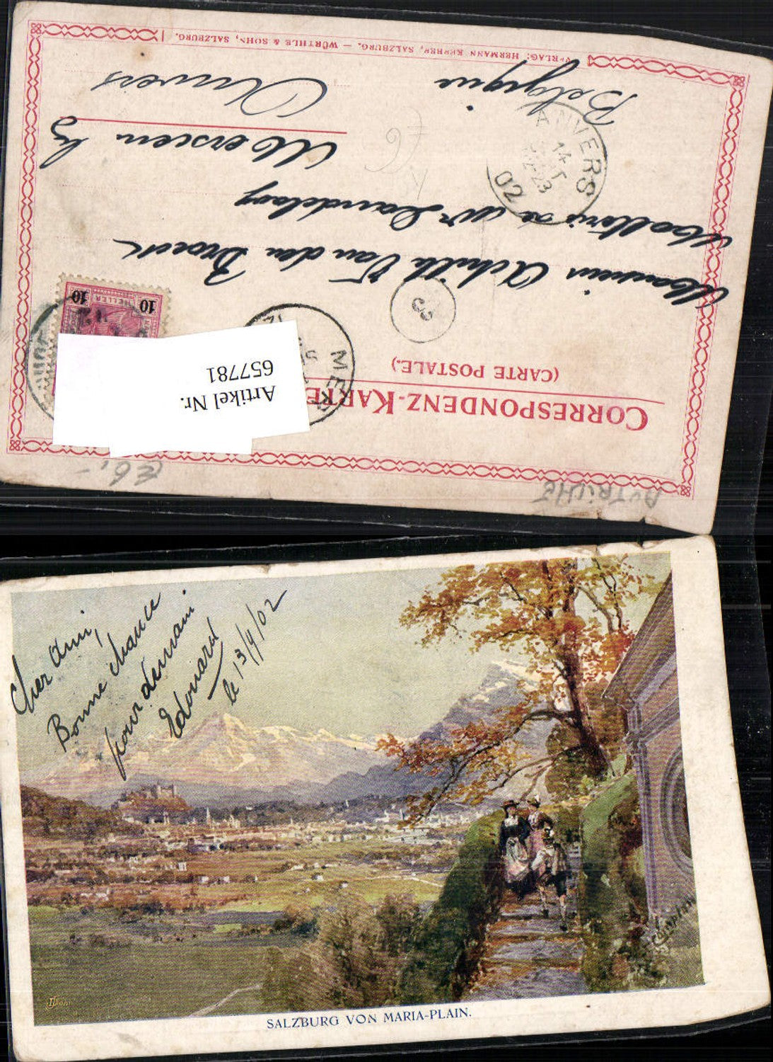 657781,Künstler-AK E.T. Compton Salzburg Maria Plain