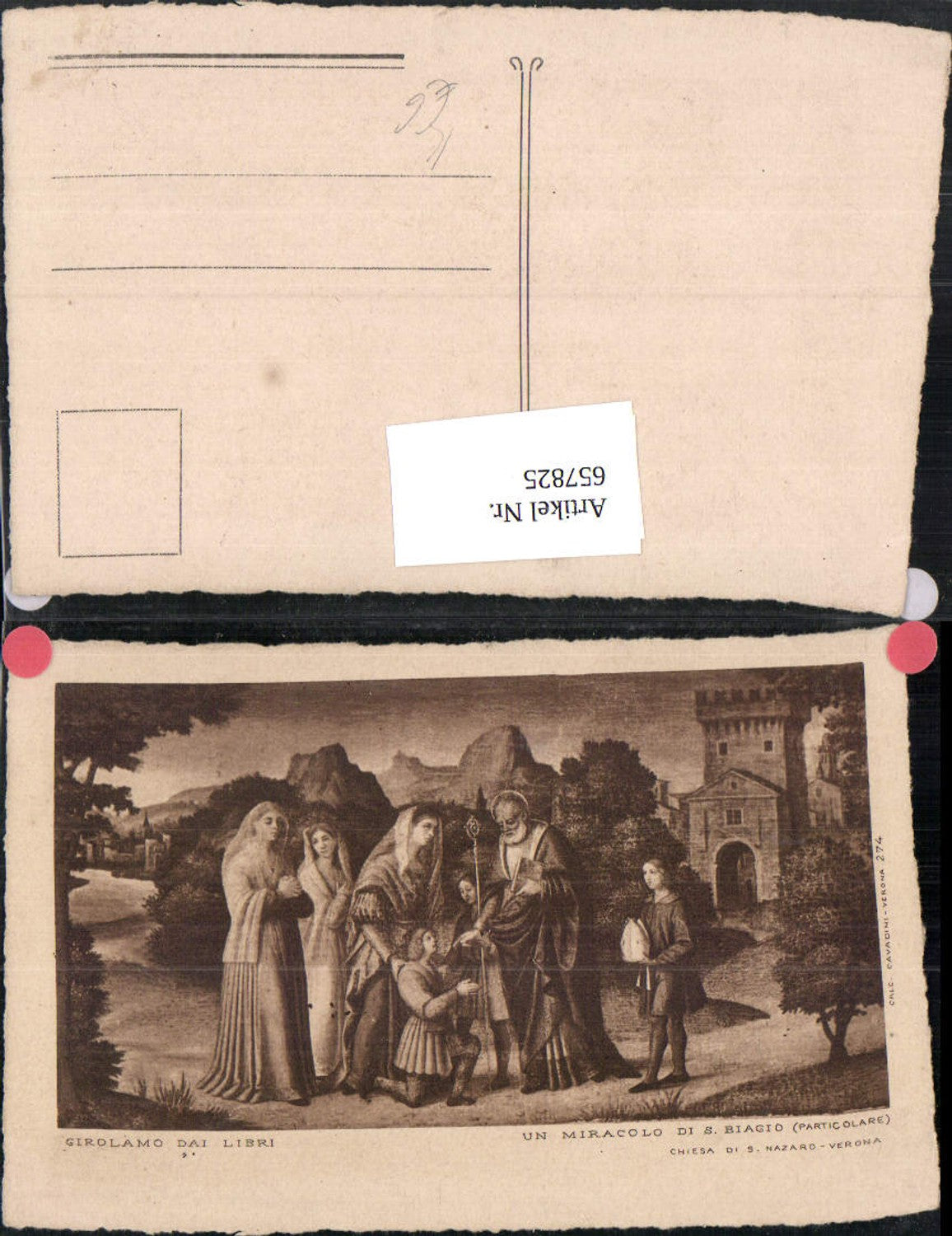 657825,Künstler Ak Girolamo dai Libri Un Miracolo di S. Biagio