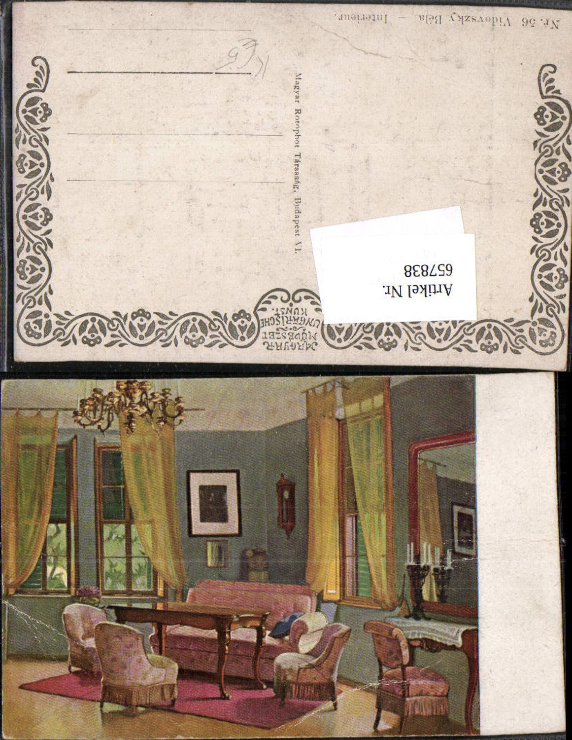 657838,Künstler Ak Vidovszky Bela Interieur