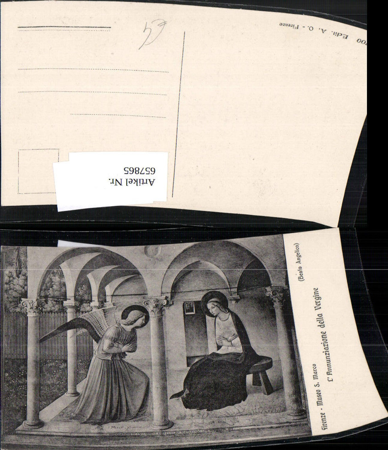 657865,Künstler Ak Beato Angelico L Annunziazione della Vergine Engel