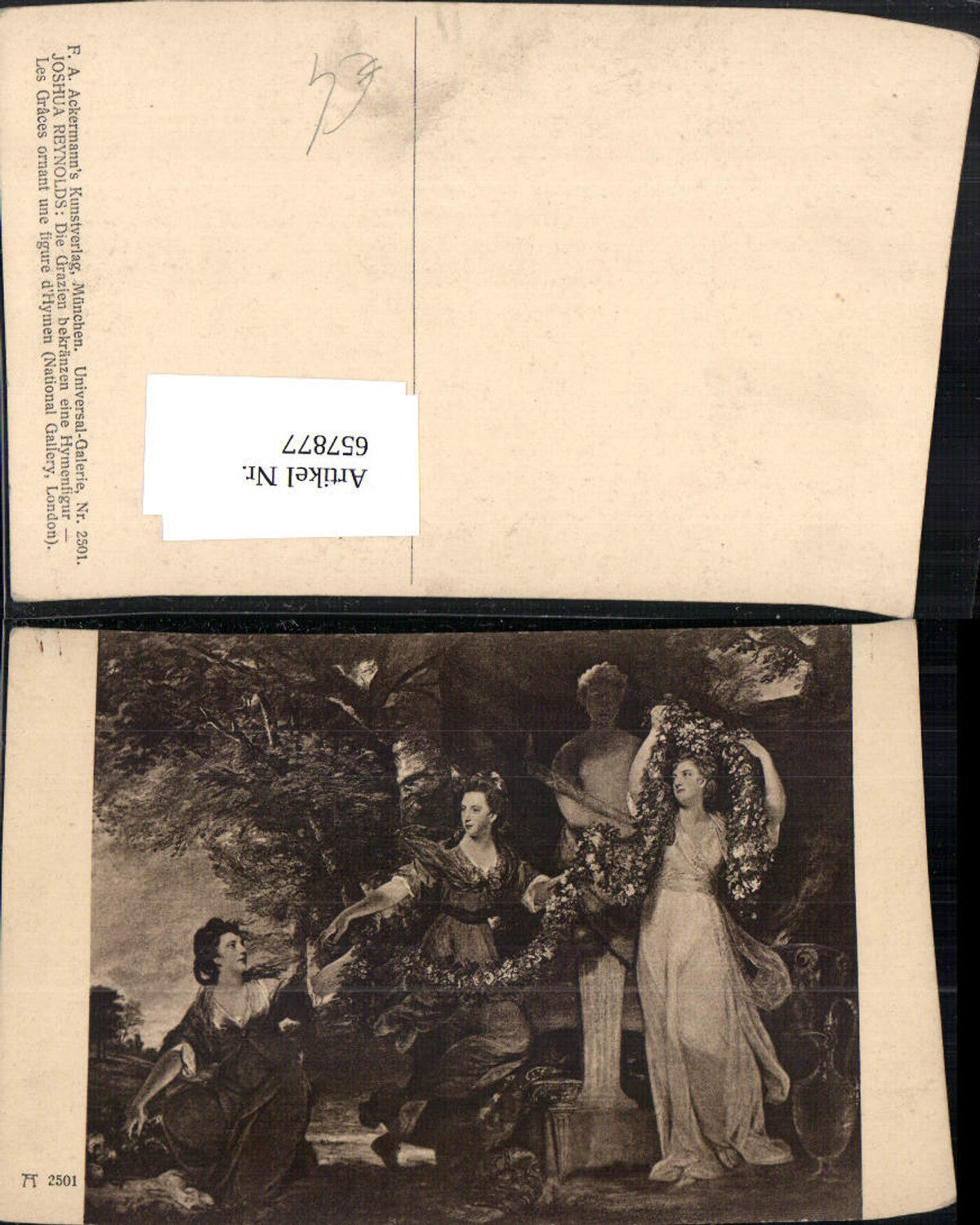 657877,Künstler Ak Joshua Reynolds Die Grazien bekränzen eine Hymenfigur