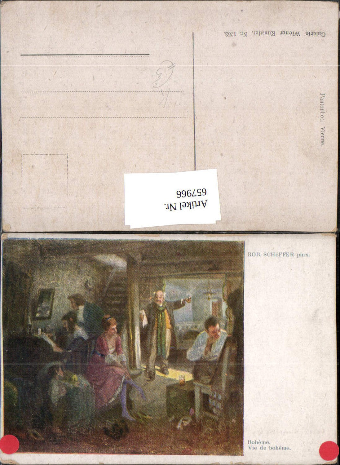 657966,Künstler Ak Rob Scheffer Boheme Vie de boheme