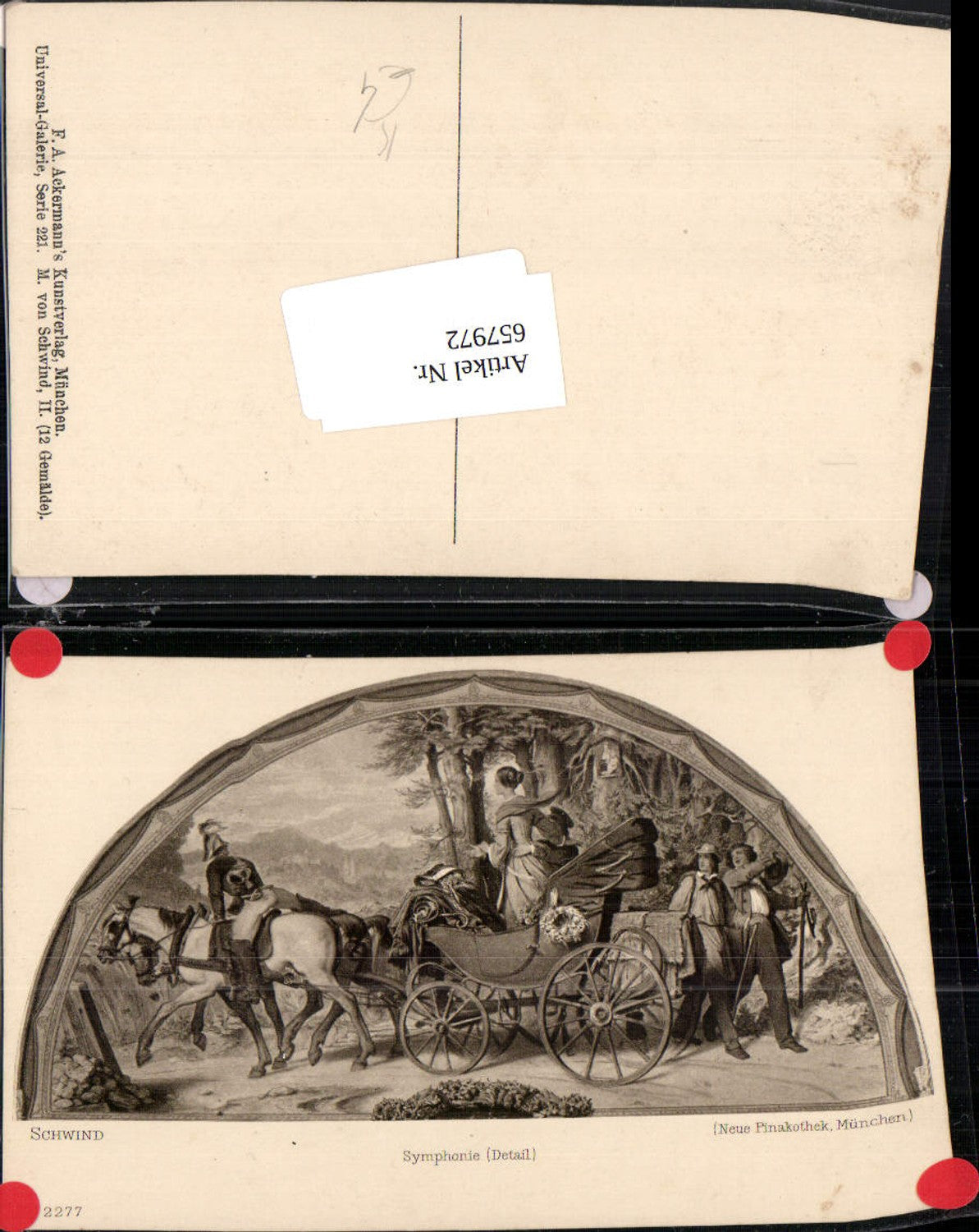 657972,Künstler Ak M. von Schwind Symphonie Kutsche