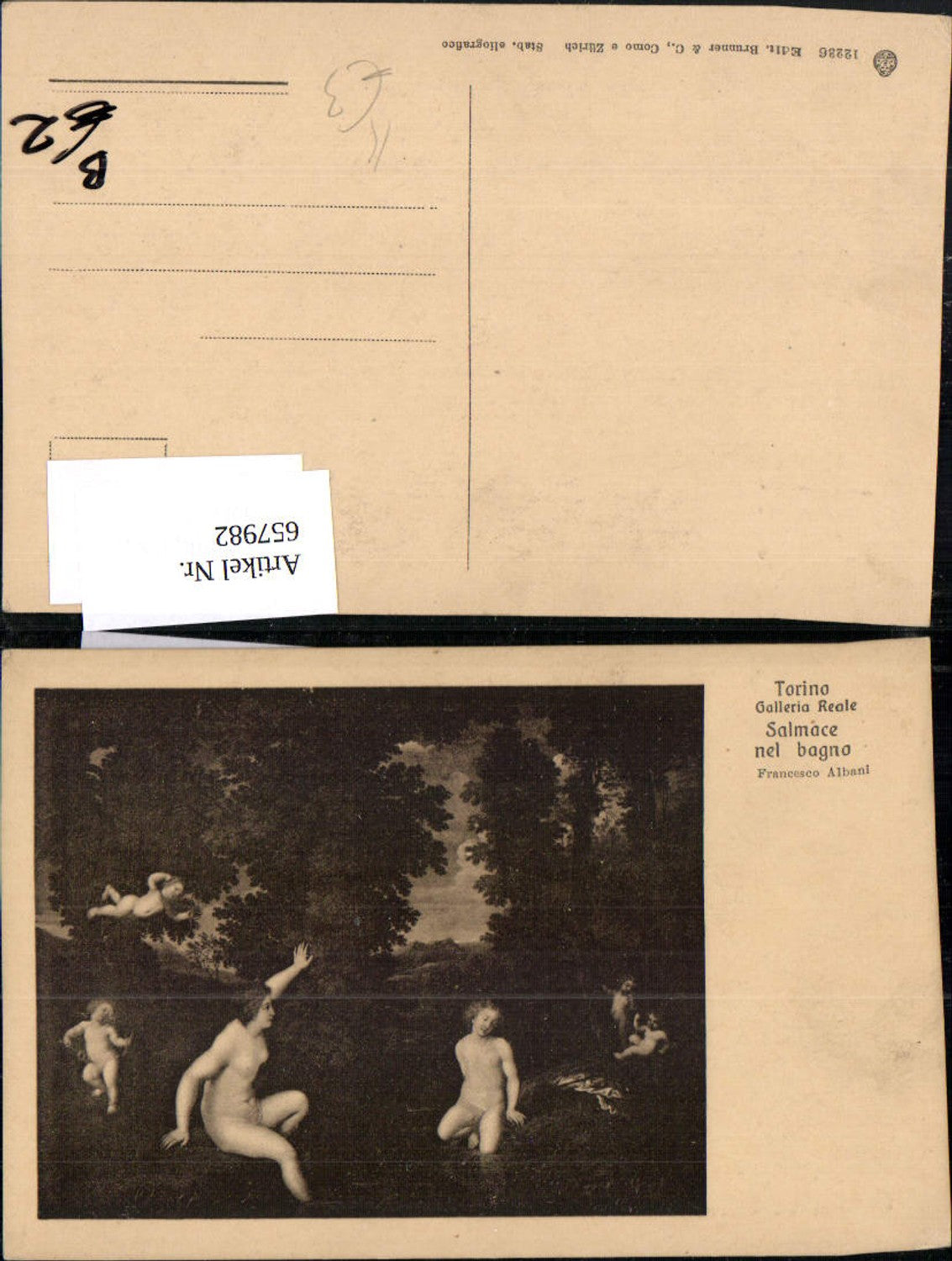 657982,Künstler Ak Francesco Albani Salmace nel bagno Engel