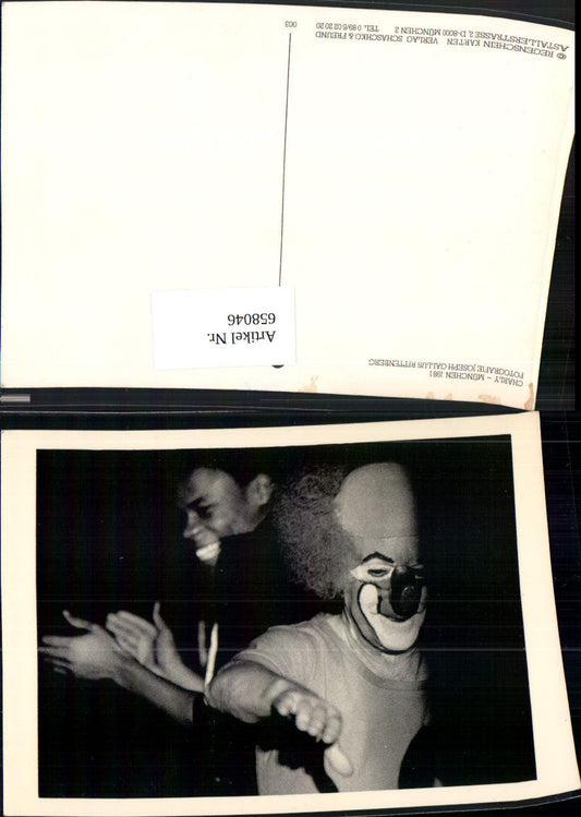 658046,Schauspieler Charly München 1981 Clown Zirkus