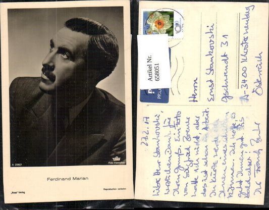 658051,Schauspieler Ferdinand Marian pub Ross A 2590/1