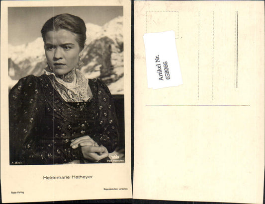 658066,Schauspielerin Heidemarie Hatheyer pub Ross A 2670/1