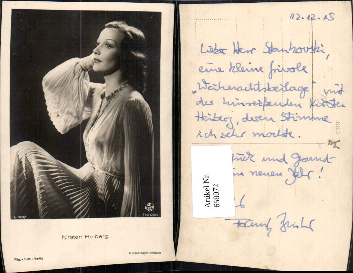 658072,Schauspielerin Kirsten Heiberg pub Film Foto Verlag A 3609/1