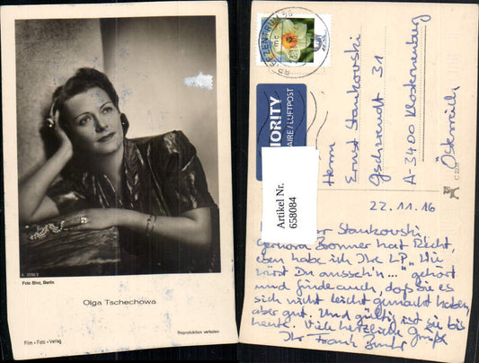 658084,Schauspielerin Olga Tschechowa pub Film Foto Verlag A 3598/2