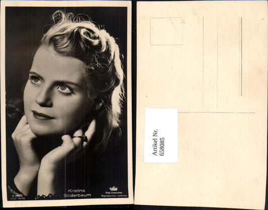 658085,Schauspielerin Kirstina Söderbaum pub Film Foto Verlag A 2598/2