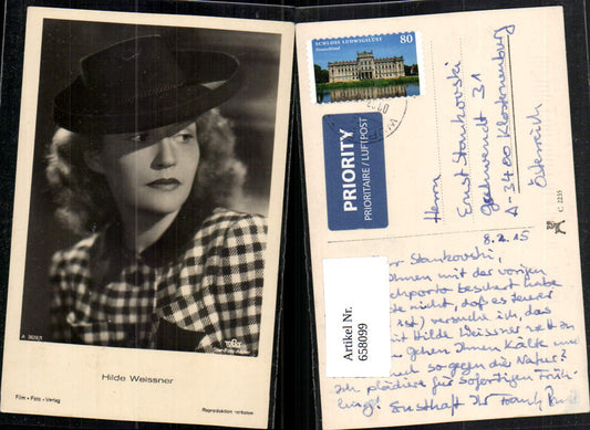 658099,Schauspielerin Hilde Weissner pub Film Foto Verlag A 3628/1