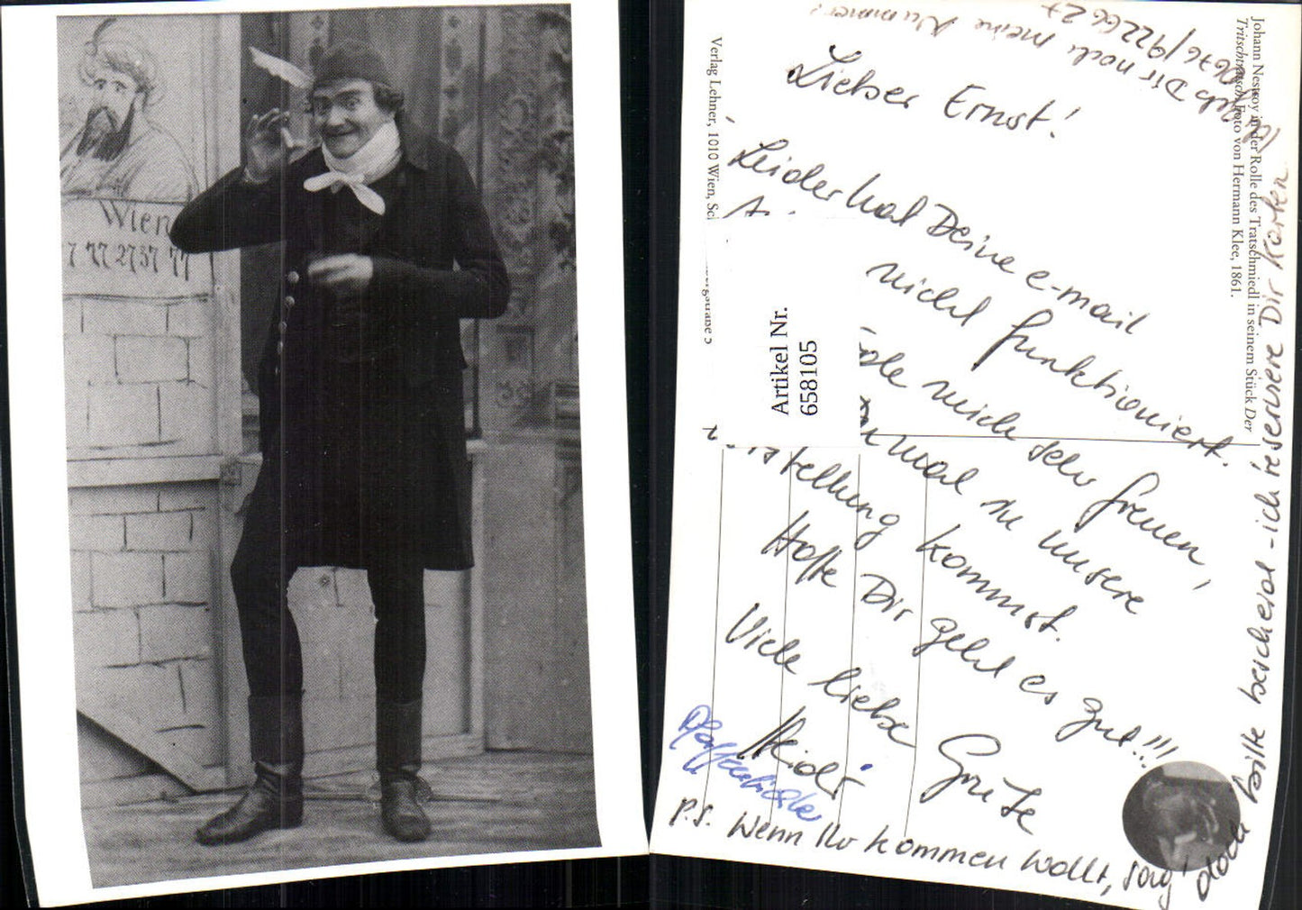 658105,Schauspieler Johann Nestroy Der Tritschtratsch