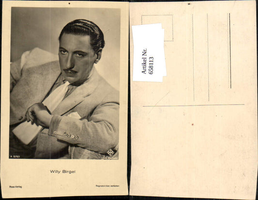 658113,Schauspieler Willy Birgel pub Ross A 3270/1