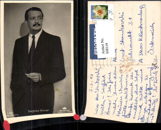 658114,Schauspieler Siegfried Breuer pub Film Foto Verlag A 3441/1