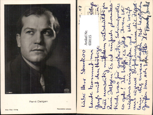 658115,Schauspieler Rene Deltgen pub Film Foto Verlag A 3865/1