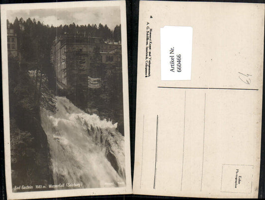 660466,Foto Ak Bad Gastein Wasserfall