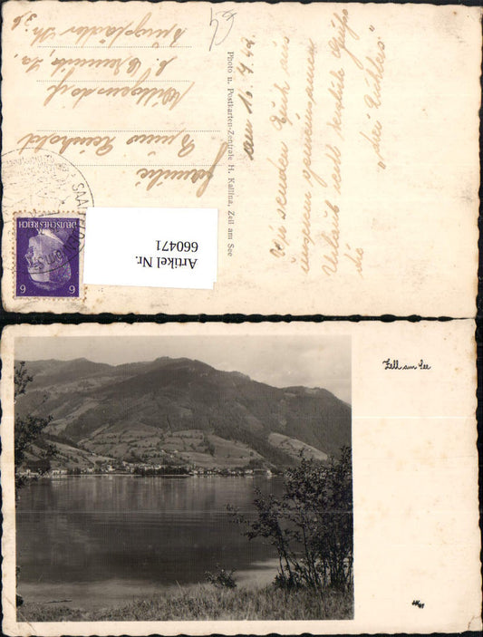 660471,Foto Ak Zell am See Ansicht vom Ufer gegenüber