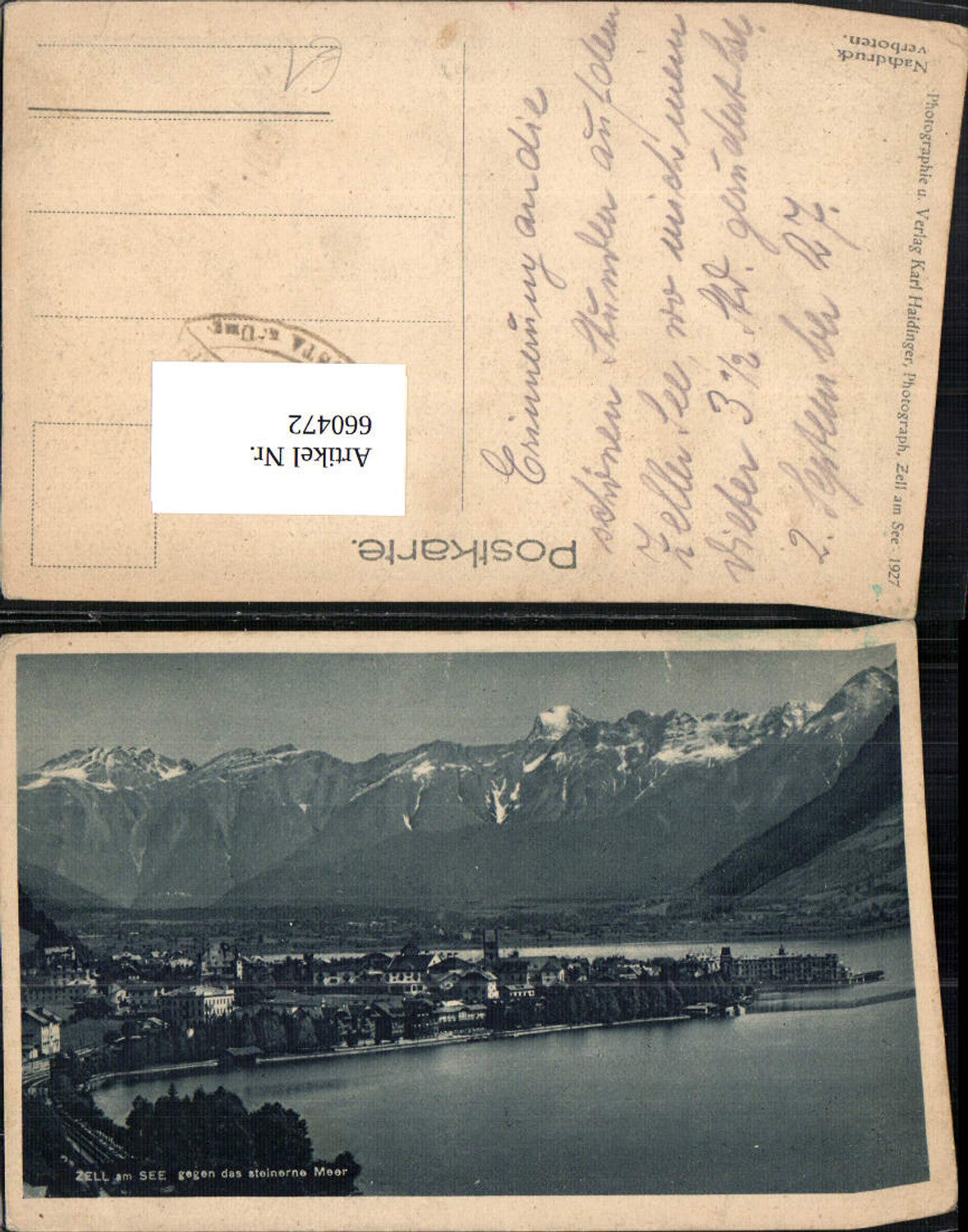 660472,Zell am See geg. d. steinerne Meer