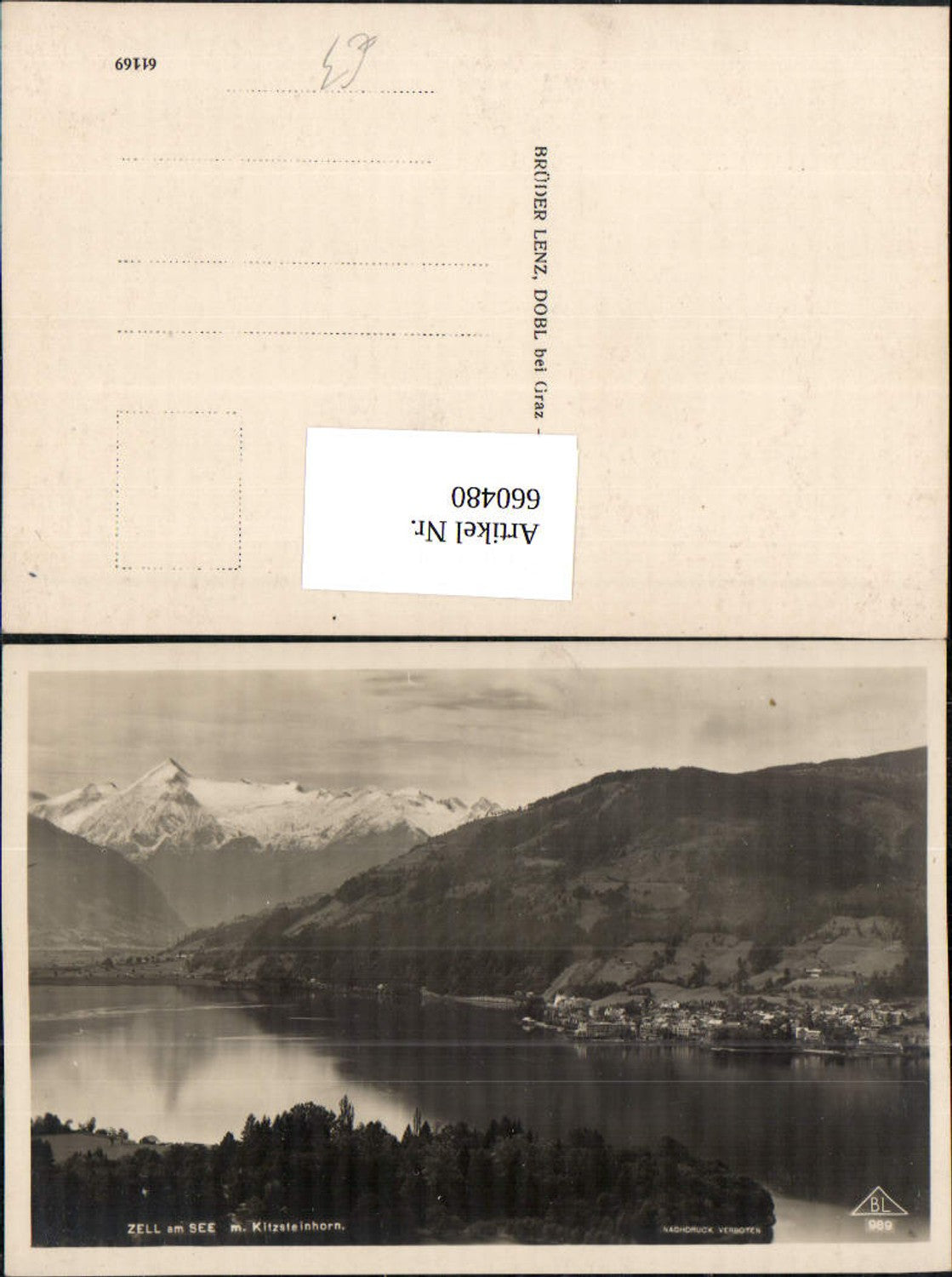 660480,Foto Ak Zell am See mit Kitzsteinhorn